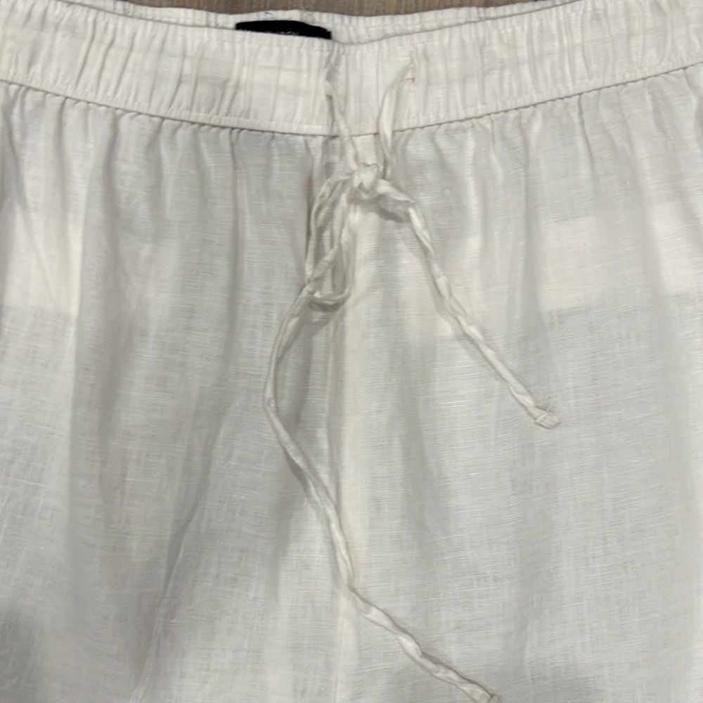 TAHARI white linen pull on shorts size women’s 3X - Picture 4 of 7